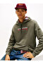 Men's Brand Logo Hooded Stylish Green Sweatshirt - 2