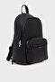 Men's Black Backpack with Zippered Internal Front Compartment, Adjustable Straps, and Large Internal Volume - 2
