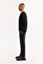 Men's Black Crew Neck Textured Elastane Regular Fit Sweatshirt A52Y1216 - 3