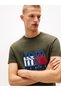 Men's Brand Logo Organic Cotton Crew Neck Green T-Shirt Suitable for Daily Use - 2