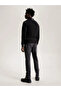 Men's Logo Half Zipper Crew Neck Sweatshirt Black Sweatshirt - 3