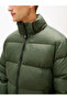 Men's Brand Logo Full Zipper Hooded Green Coat Suitable for Daily Use - 2