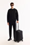 Men's Black Crew Neck Striped Elastane Regular Fit Sweatshirt A52Y1218 - 8