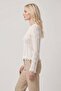 Women's Sweater with Pompoms on the Sleeves - 2