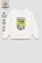 Boy's 3 Thread Fabric Leopard Printed Cotton Sweatshirt - 3