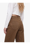 Cotton Regular Waist Pocketed Buttoned Comfortable Fit Straight Leg Baggy Trousers - Baggy Jeans - 5