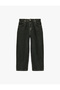 Normal Waist Pocketed Cotton Loose Super Baggy Jean Trousers - 5