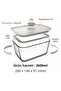 Fika Clik Rectangular Glass Storage Container 2600 ml - Beige - 3