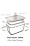 Fika Clik Rectangular Glass Storage Container 800 ml - Beige - 3