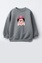 Girl's 3 Thread Fabric Cotton Frida Printed Sweatshirt - 2