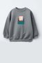 Unisex Kids' 3-Yarn Fabric Cotton Printed Sweatshirt