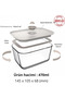 Fika Clik Rectangular Glass Storage Container 470 ml - Beige - 5