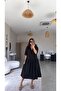 Black Poplin Fabric Shirt Dress - 3