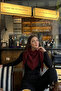 Self-Knitted Patterned Triangle Women's Shawl