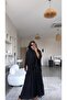 Black Chiffon Dress Cape Set - 4