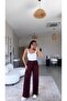 Burgundy Thin Modal Casual Tracksuit - 3