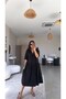 Black Poplin Fabric Shirt Dress - 4