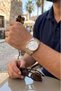Men's Wristwatch with Lens Calendar Gold Silver Color Pl-7088E5X - 2
