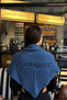 Self-Knitted Patterned Triangle Women's Shawl - 3