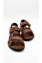 100% Genuine Leather Inside and Out, Tan Sandals - 4