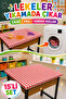 Red Set of 15 Elastic School Desk Covers and Teacher Desk Covers – Durable, Washable - 2
