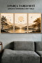 3-Piece Framed Look Beige Nature Scenery Mdf Painting Set Wall Decor for Living Room Living Bedroom Kitchen - 2