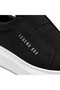 Black and White Double Strap High Sole Men's Sneaker - Velcro Thick Sole Sports Shoes Ba0307 - 4