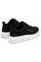 Black and White Double Strap High Sole Men's Sneaker - Velcro Thick Sole Sports Shoes Ba0307 - 5