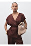 Wrinkled-Effect Double-Breasted Cut-Out Vest