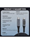 1m Silver USB4 USB C to USB C Cable Support 8K 60Hz HD PD240W Fast Charging 40Gbps Data Transfer 3.3 - 6
