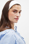 3 Pieces White-Black Elastane Jersey Hair Bands - 5