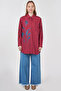 Single Pocket Viscose Tunic Red - 2