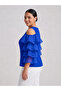 Plus Size Organza Flawed Sleeve Elegant Blouse - 2