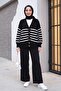 Double Pocket Striped Buttoned Cardigan - 4