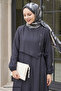 Anthracite Dress with Bird's Eye Detail - 2