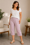 Patterned Combed Cotton Below Knee Large Size Maternity Women's Capri