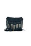 Duki Daso Blue Cream Striped Detailed Women's Shoulder and Crossbody Bag |   Summer T8522 Blue 3 Compartments
