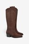 Women's Brown Suede Embroidered Western Cowboy Cowgirl Boots