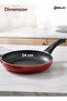 AFP 24ME 24cm Granite Nonstick Frypan, PFOA-Free, Bakelite Handle, Maroon Dishwasher Safe - 8