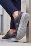 MAGG POINT 5310 ORTHOPEDIC SOLE LACE-UP SKIN MEN'S WALKING SPORTS SHOES - BLACK