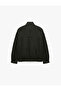 Comfortable Fit Cotton Stand Collar Jean Jacket with Metal Accessories and Closed Pockets - 7
