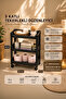 Rafty-73 Wheeled 3-Tier Organizer - Bathroom Kitchen Organizer Shelf - 35.5 X 22 X 48 cm - Black - 2