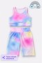 Girl's Multi-Purpose Tie-Dye Patterned Swimsuit & Sports Set 12437