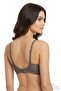 Seamless Bra - Slight |   Brown Laser Cut Seamless Detailed Women's Bra Without Underwire - 4