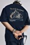 Men's Arid Mountain Oversize Navy Blue Salas T-Shirt