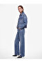 Cotton Classic Collar Long Sleeve Buttoned Denim Jacket with Pocket Detail - 2