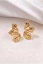 Gold Colored Wing Women's Earrings