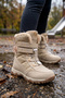 Water Resistant, Non-Slip Sole, Double Velcro, Plush Inside, Girls' Boots