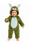 Sweet Rabbit Patterned Welsoft Baby Romper Hooded Plush Zippered Winter Unisex Baby Romper - 4