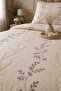 Luna Rose Embroidered Chenille 3 Piece Double Bedspread Cream Powder - 3